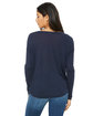 Bella + Canvas Ladies' Flowy Long-Sleeve T-Shirt with 2x1 Sleeves MIDNIGHT ModelBack