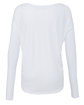 Bella + Canvas Ladies' Flowy Long-Sleeve T-Shirt with 2x1 Sleeves WHITE FlatBack