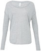Bella + Canvas Ladies' Flowy Long-Sleeve T-Shirt with 2x1 Sleeves ATHLETIC HEATHER FlatFront