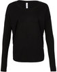 Bella + Canvas Ladies' Flowy Long-Sleeve T-Shirt with 2x1 Sleeves BLACK FlatFront