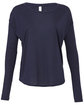 Bella + Canvas Ladies' Flowy Long-Sleeve T-Shirt with 2x1 Sleeves MIDNIGHT FlatFront