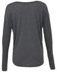 Bella + Canvas Ladies' Flowy Long-Sleeve T-Shirt with 2x1 Sleeves DARK GRY HEATHER OFBack