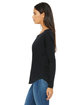 Bella + Canvas Ladies' Flowy Long-Sleeve T-Shirt with 2x1 Sleeves  ModelSide