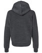 J America Ladies' Triblend Cropped Hooded Sweatshirt black triblend OFBack