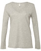 Bella + Canvas Ladies' Flowy Long-Sleeve V-Neck ATHLETIC HEATHER OFFront
