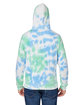 J America Adult Tie-Dye Pullover Hooded Sweatshirt lagoon tie dye ModelBack