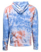 J America Adult Tie-Dye Pullover Hooded Sweatshirt sunset tie dye OFBack
