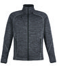 North End Men's Flux Mélange Bonded Fleece Jacket carbon/ black OFFront