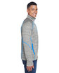 North End Men's Flux Mélange Bonded Fleece Jacket platnm/ oly blu ModelSide