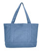 Liberty Bags Seaside Cotton Canvas Pigment-Dyed Boat Tote blue jean OFFront