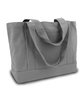 Liberty Bags Seaside Cotton Canvas Pigment-Dyed Boat Tote grey ModelSide