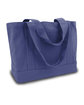 Liberty Bags Seaside Cotton Canvas Pigment-Dyed Boat Tote washed navy ModelSide