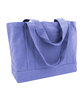 Liberty Bags Seaside Cotton Canvas Pigment-Dyed Boat Tote periwinkle blue ModelSide