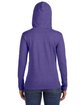 Anvil Ladies' Lightweight Long-Sleeve Hooded T-Shirt HTH PRP/ NEO YEL ModelBack