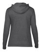 Anvil Ladies' Lightweight Long-Sleeve Hooded T-Shirt HTH DK GY/ DK GY FlatBack