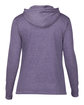 Anvil Ladies' Lightweight Long-Sleeve Hooded T-Shirt HTH PRP/ NEO YEL OFBack