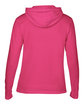 Anvil Ladies' Lightweight Long-Sleeve Hooded T-Shirt HT PINK/ NEO YEL OFBack