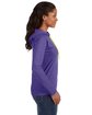 Anvil Ladies' Lightweight Long-Sleeve Hooded T-Shirt HTH PRP/ NEO YEL ModelSide