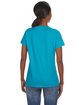 Anvil Ladies' Lightweight V-Neck T-Shirt CARIBBEAN BLUE ModelBack