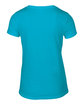 Anvil Ladies' Lightweight V-Neck T-Shirt CARIBBEAN BLUE FlatBack
