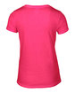 Anvil Ladies' Lightweight V-Neck T-Shirt HOT PINK OFBack