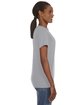 Anvil Ladies' Lightweight V-Neck T-Shirt HEATHER GREY ModelSide