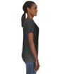 Anvil Ladies' Lightweight V-Neck T-Shirt HEATHER DK GREY ModelSide