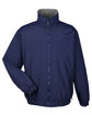 UltraClub Adult Adventure All-Weather Jacket navy/ charcoal OFFront