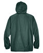 UltraClub Adult Quarter-Zip Hooded Pullover Pack-Away Jacket FOREST GREEN FlatBack