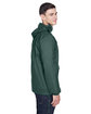 UltraClub Adult Quarter-Zip Hooded Pullover Pack-Away Jacket FOREST GREEN ModelSide