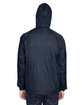 UltraClub Adult Quarter-Zip Hooded Pullover Pack-Away Jacket TRUE NAVY ModelBack