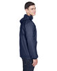 UltraClub Adult Quarter-Zip Hooded Pullover Pack-Away Jacket TRUE NAVY ModelSide