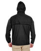 UltraClub Adult Full-Zip Hooded Pack-Away Jacket  ModelBack