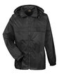 UltraClub Adult Full-Zip Hooded Pack-Away Jacket  OFFront