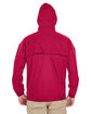 UltraClub Adult Full-Zip Hooded Pack-Away Jacket red ModelBack