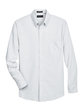 UltraClub Men's Classic Wrinkle-Resistant Long-Sleeve Oxford WHITE FlatFront