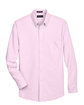 UltraClub Men's Classic Wrinkle-Resistant Long-Sleeve Oxford PINK FlatFront