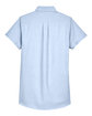 UltraClub Ladies' Classic Wrinkle-Resistant Short-Sleeve Oxford light blue FlatBack
