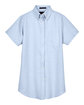 UltraClub Ladies' Classic Wrinkle-Resistant Short-Sleeve Oxford light blue FlatFront