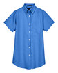 UltraClub Ladies' Classic Wrinkle-Resistant Short-Sleeve Oxford french blue FlatFront