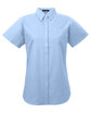 UltraClub Ladies' Classic Wrinkle-Resistant Short-Sleeve Oxford light blue OFFront