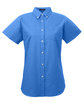 UltraClub Ladies' Classic Wrinkle-Resistant Short-Sleeve Oxford french blue OFFront