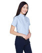 UltraClub Ladies' Classic Wrinkle-Resistant Short-Sleeve Oxford light blue ModelQrt