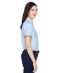 UltraClub Ladies' Classic Wrinkle-Resistant Short-Sleeve Oxford light blue ModelSide