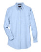 UltraClub Ladies' Classic Wrinkle-Resistant Long-Sleeve Oxford light blue FlatFront