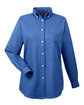 UltraClub Ladies' Classic Wrinkle-Resistant Long-Sleeve Oxford french blue OFFront