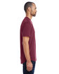 Anvil Adult Curve T-Shirt MAROON ModelSide