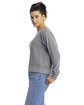 Next Level Apparel Ladies' Laguna Sueded Sweatshirt heather gray ModelSide