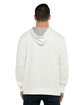 Next Level Apparel Unisex French Terry Pullover Hoodie WHT/ HTHR GRAY ModelBack