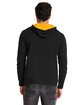 Next Level Apparel Unisex French Terry Pullover Hoodie BLACK/ GOLD ModelBack